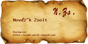 Novák Zsolt névjegykártya